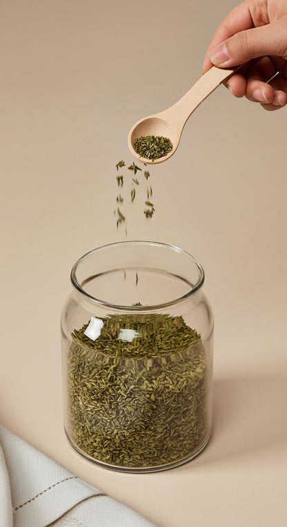 Ahşap Kapaklı Şeffaf Cam Tuz ve Karabiber Kavanozu Seti – Ahşap Standlı 2'li Set / 250 ml