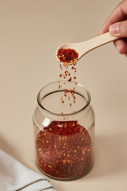 Ahşap Kapaklı Şeffaf Cam Tuz ve Karabiber Kavanozu Seti – Ahşap Standlı 2'li Set / 250 ml