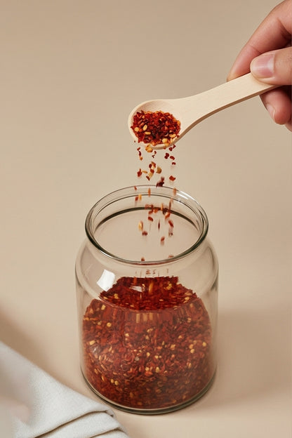 Ahşap Kapaklı 3’lü Şeffaf Cam Baharatlık Seti - Koyu Renk Ahşap Standlı - 250 ml Hacimli