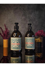 Görseli Galeri görüntüleyiciye yükleyin, 500 Ml Amber Renkli 2&#39;li Vintage Cam Sabunluk Seti Vintage2stantsızsetsabunluk
