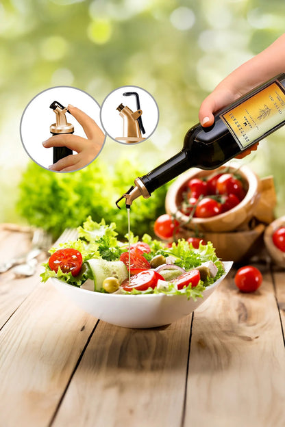 Ahşap Stantlı Amber Gold 2'li 750 Ml Zeytinyağı Sıvıyağ Şişesi Yağdanlık Yağlık 750stantlıg