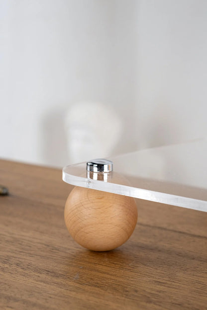 Ahşap Top Ayaklı Pinterest Şeffaf Organizer Düzenleyici Stant Büyükdörtgenplex