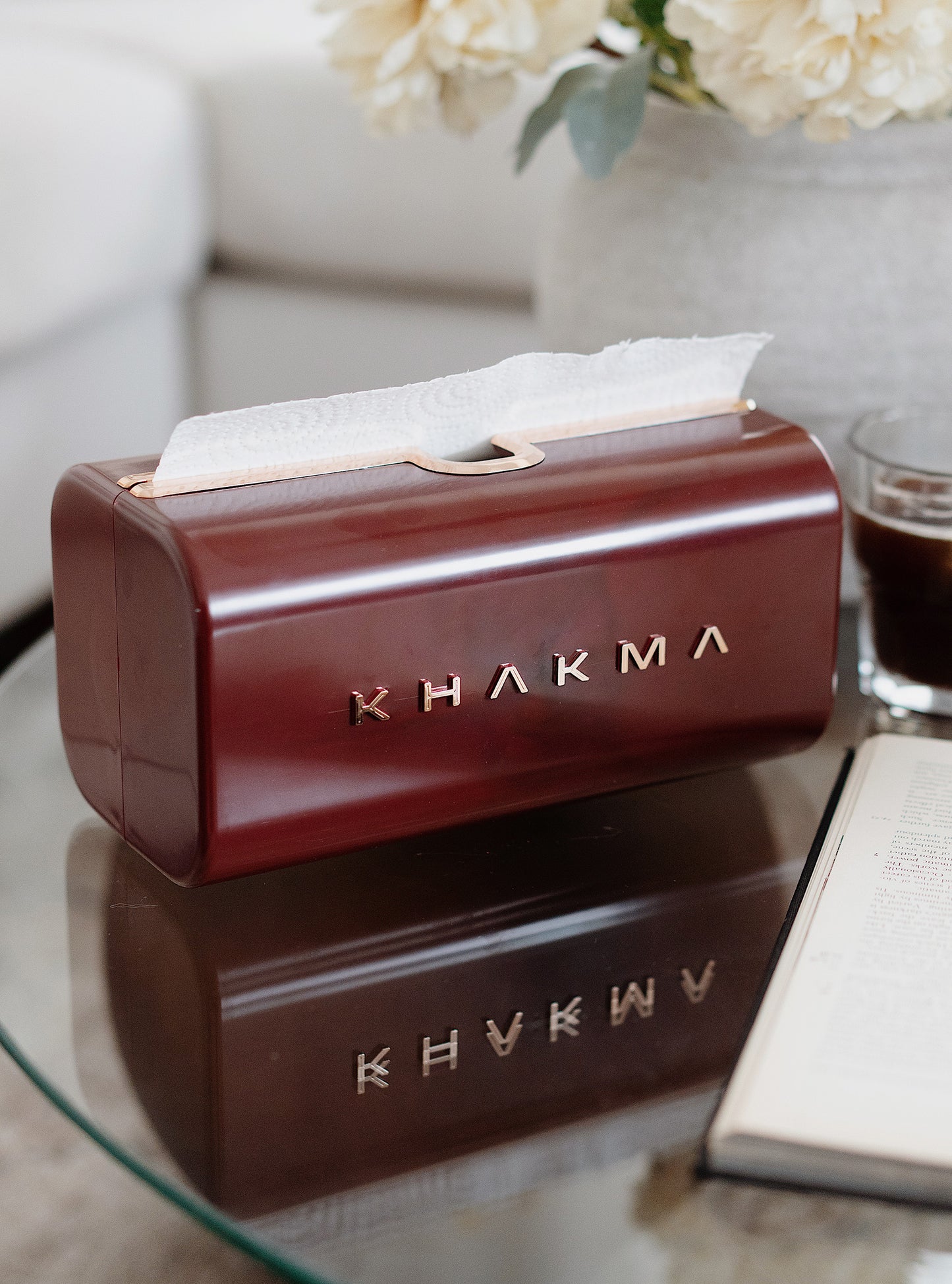 Maroon Kağıt Havlu Tutucu & Peçetelik – Şık Tasarımlı Dekoratif  Fonksiyonel Peçetelik