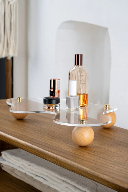 Ahşap Top Ayaklı Pinterest Şeffaf Organizer Düzenleyici Stant Modernplex