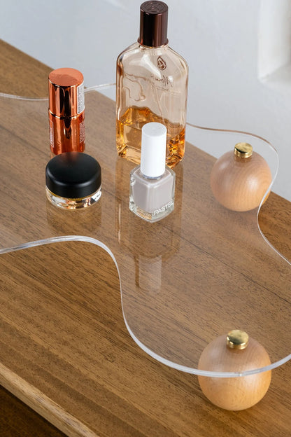 Ahşap Top Ayaklı Pinterest Şeffaf Organizer Düzenleyici Stant Modernplex