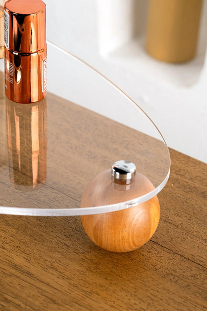 Ahşap Top Ayaklı Pinterest Şeffaf Organizer Düzenleyici Stant OVALÜÇGENPLEX