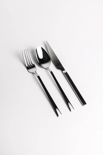 6 Kişilik 18 Parça Pırlanta Çelik Çatal Bıçak Kaşık Seti PIR3LÜ6K18P