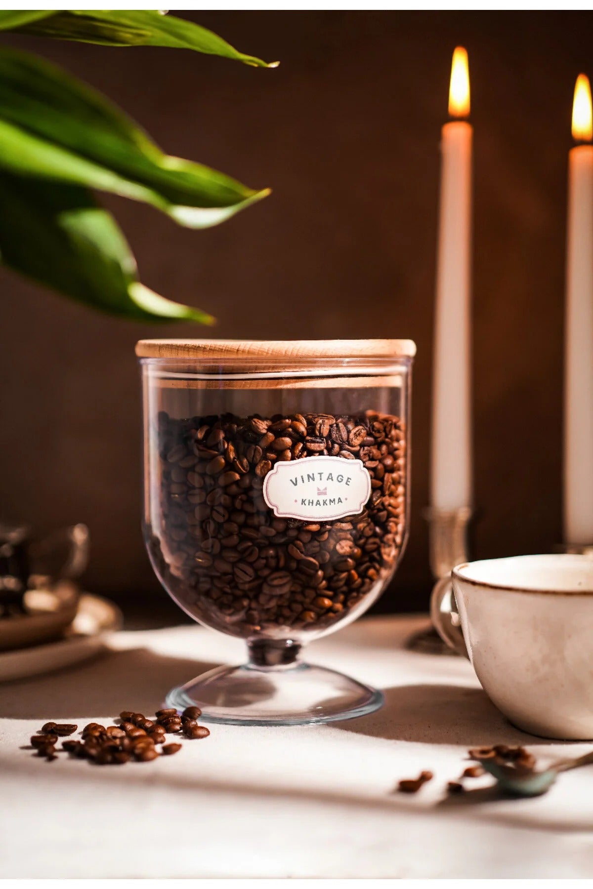 DEKORATİF VAKUM-AHŞAP KAPAKLI MİKA 1,5lt BULAŞIK MAKİNASI TABLET SAKLAMA KUTUSU