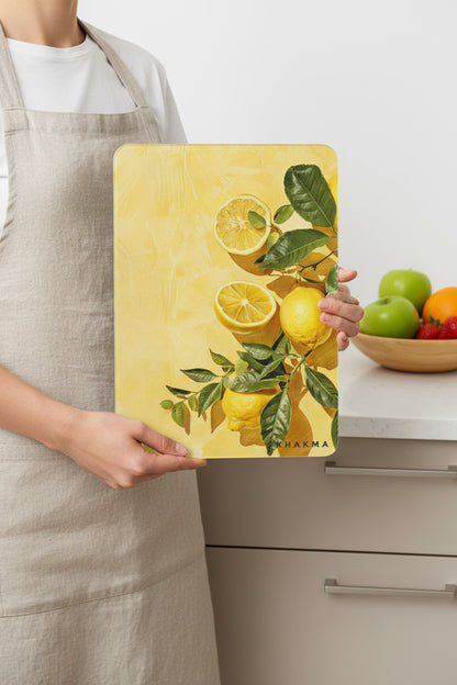 LemonArt Cam Kesme Tahtası – 25x35 cm | Temperli Cam