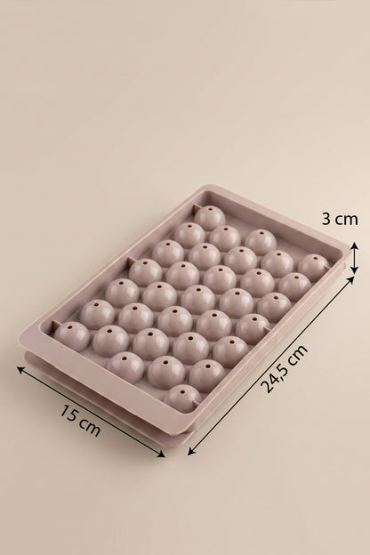 24,5 x 15 x 3 cm ölçüleri gösterilen 33'lü küre buz kalıbı