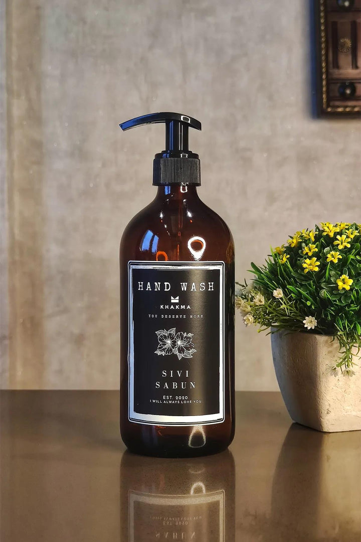 Khakm Amber Cam Sıvı Sabun Bulaşık Şişesi Sabunluk 500ml 1hwtekbosssiya