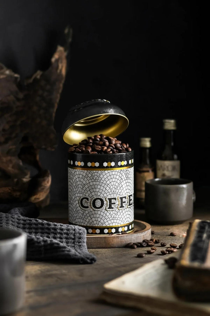 Mosaıc Metal Çok Amaçlı Özel Dokulu Dekoratif Saklama Kutusu Mosaicküçükcoffee Yılbaşı