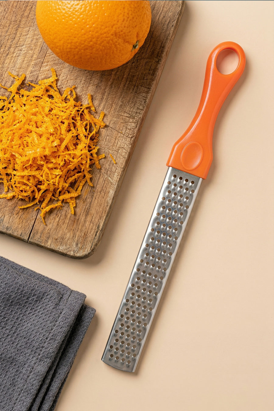 Paslanmaz Çelik İnce El Rendesi – 27,5 cm Limon Kabuğu ve Parmesan Rendesi