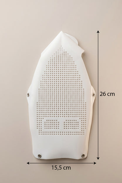 Teflon ütü altlığının 26 cm boy ve 15,5 cm en ölçülerini gösteren görsel